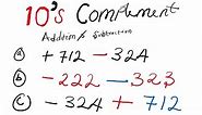 10's Complement (Addition and Subtraction)