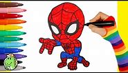 How to draw a Little SPIDERMAN - A Kid-Friendly Guide - Easy Drawing for Kids