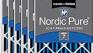 Nordic Pure 12x24x4 (11_1/2 x 23_3/8 x 3_5/8) Pleated Air Filters MERV 7 Plus Carbon 6 Pack