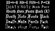 Death Note - (Font Pack) Download