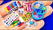 36 Barbie Hacks ~ DIY Miniature School Supplies, Cosmetics and more Mini things for Dolls