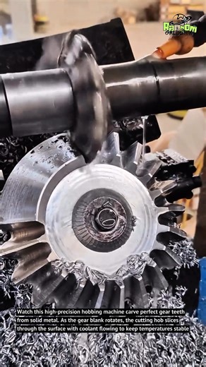 Extreme Gear Cutting! High-Precision Hobbing Machine in Action!