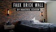 DIY Faux Brick Accent Wall– BEST TUTORIAL!