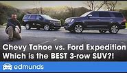 2021 Chevy Tahoe vs. Ford Expedition | Full-Size 3-Row Family SUV Comparison Test