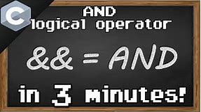 C AND logical operator &&