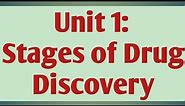 Stages of Drug Discovery| Pharmaceutical regulatory science| Unit 1|Sem 8 #drugdiscovery