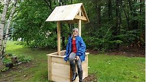 How to build a DIY Wishing Well. We built our wishing well from lumber we milled on our sawmill.