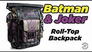 BATMAN & JOKER ROLL-TOP BACKPACK by Heroes & Villains