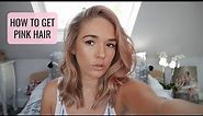HOW I GOT MY ROSE GOLD/PINK HAIR | Sophie Louise Martin