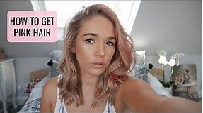 HOW I GOT MY ROSE GOLD/PINK HAIR | Sophie Louise Martin