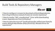 Jfrog Artifactory - download Maven dependencies and troubleshoot issues during download
