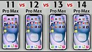 11 Pro Max vs 12 Pro Max vs 13 Pro Max vs 14 Pro Max iOS 17.0.2 SPEED TEST - Performance improved ?