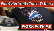 Work With Me Using My White Toner Luminaris 200 Printer! FULL COLOR Images on 100% Cotton Shirts!