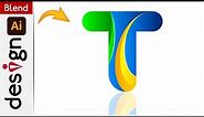 Letter T logo Design In Illustrator