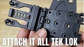 HOW TO USE THE BEST BELT ATTACHMENT FOR EDC GUNS AND KNIVES TEK LOK AMAZON REVIEW