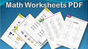 Math Worksheets For Kids | Pdf Printable downloads FREE !