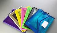 7 pcs Plastic File Folder Poly Envelope Transparent Expanding File Wallet Organizer Documents Folders with Snap Closure and Pocket, Waterproof File Pouch for School Office
