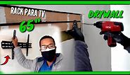 💥 Cómo Instalar Soporte de TV 65" en pared de #DRYWALL DECORACIONES A1 🏠