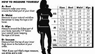 Womens Pants Size Chart
