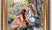 DECORARTS In the Meadow by Pierre-Auguste Renoir Giclee Prints Framed Art for Wall Decor. 16x20 Framed Size: 20.5x24.5