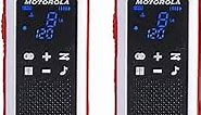 Motorola Solutions, Portable FRS, T478, Talkabout, Two-Way Radios, Red Cross, Emergency Preparedness, Rechargeable, W/Charging Dock, 22 Channel, 35 Mile, White, 2 Pack