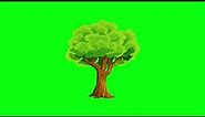 green screen tree |cartoon tree