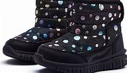 HOBIBEAR Boys Girls Toddler Snow Boots Waterproof Slip Resistant Outdoor Kids Winter Shoes