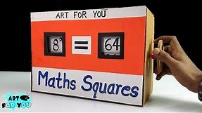 DIY Maths Squares Machine - Maths Working Model | Easy Maths Project For Exhibition | Maths Model
