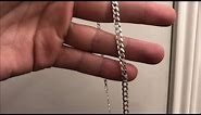 Sterling silver flat curb chain 4mm 22inch by Luke Zion jewelry