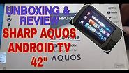 Sharp Aquos LED Android Tv 42" Unboxing l Review l WLB hobbies
