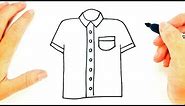 How to draw a Shirt | Shirt Easy Draw Tutorial