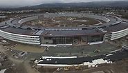 Waterlogged landscaping, open Atrium shown in latest 4K drone video of Apple's Campus 2 | AppleInsider