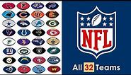All 32 NFL Teams Logos: A Visual Journey Through Football Excellence!🏈🔍