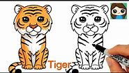 How to Draw a Tiger Easy 🐯Cute Cartoon Animal