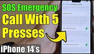 iPhone 14/14 Pro Max: How to Enable/Disable SOS Emergency Call With 5 Presses