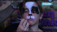 Step-by-Step how to face paint a puppy dog design using Derivan Face and body paints tutorial