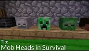 How To Get Mob Heads in Survival Minecraft