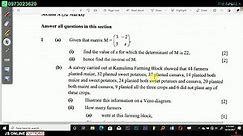 ECZ Mathematics past paper 2 2017 Question 1. Matrix and Sets