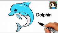 How to Draw a Dolphin Easy 🐬Emoji