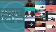 10 Resources For Free Website & Web App Themes