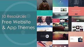 10 Resources For Free Website & Web App Themes