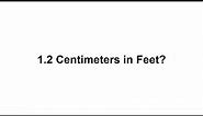 1.2 cm in feet? How to Convert 1.2 Centimeters(cm) in Feet?