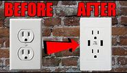 How To Install a *NEW* USB wall Outlet Easy