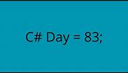 C# Coding | Day 83