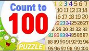 [18 minutes] number 1 to 100 - Numbers Puzzle | Learn Counting Numbers 100