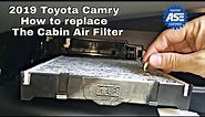 2019 Toyota Camry How to replace cabin air filter