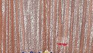 Sequin Backdrop Curtain, Rose Gold Sequin Backdrop, Sequin Curtains for Party Wedding Sequence Backdrop, 20FT x 10FT