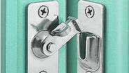90 Degree Locking Privacy Lock Sliding barn Door Latch Right Angle Door Clasp cam Lock (2 Pack Silver)