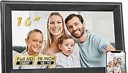 16 inch WiFi Digital Picture Frame, Touch Screen Smart Digital Photo Frame with 32GB Storage, Electronic Picture Frame, Gifts for Women, Men, Mom, Dad