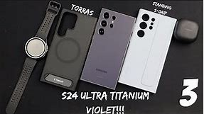 S24 Ultra Titanium Violet Unboxing and Cases!!!